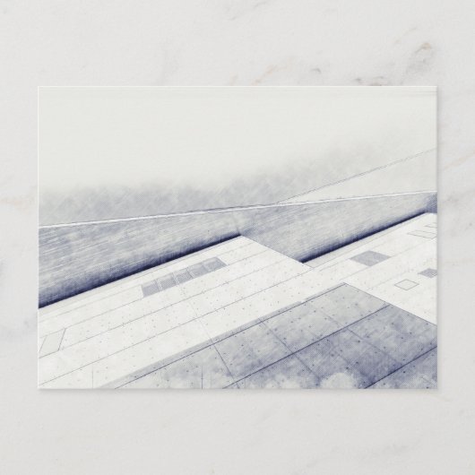 Waterverf schets Architectuur modern huis Briefkaart (Voorkant)