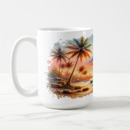 Waterverf schets Bali Indonesië Tropisch | Koffiemok