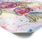 Waterverf-schets Dreamweaver "Chase your Dreams" Foto Afdruk (Hoek)