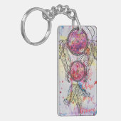 Waterverf-schets Dreamweaver "Chase your Dreams" Sleutelhanger (Voorkant Links)