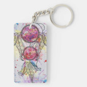 Waterverf-schets Dreamweaver "Chase your Dreams" Sleutelhanger (achterkant)