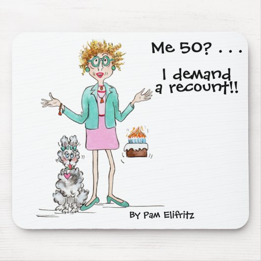 Waterverf Schets Recount Nodig na 50 jaar Muismat (Voorkant)