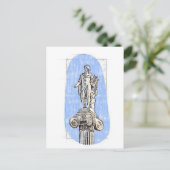 Waterverf schets van het standbeeld van Apollon Briefkaart (Staand voorkant)