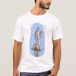 Waterverf schets van het standbeeld van Apollon T-shirt