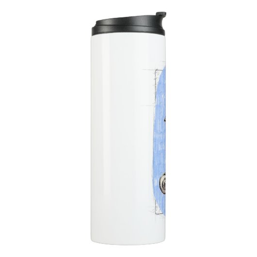 Waterverf schets van het standbeeld van Apollon Thermosbeker (Gedraaid links)