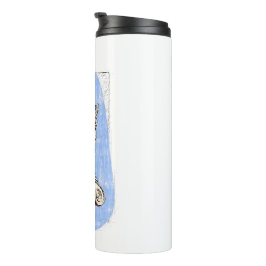 Waterverf schets van het standbeeld van Apollon Thermosbeker (Geroteerd rechts)