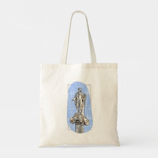 Waterverf schets van het standbeeld van Apollon Tote Bag (Achterkant)