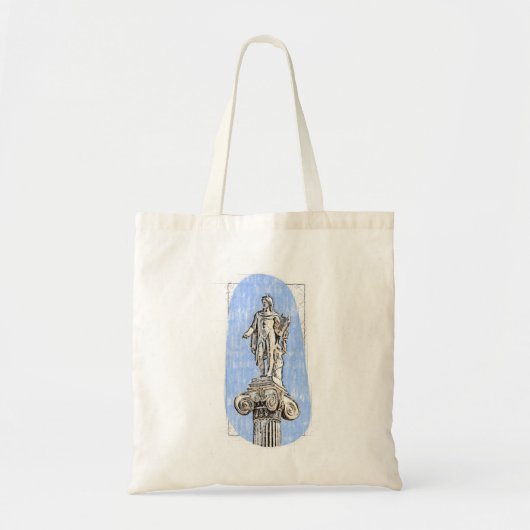 Waterverf schets van het standbeeld van Apollon Tote Bag (Voorkant)