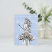 Waterverf schets van het standbeeld van Athena Briefkaart (Staand voorkant)