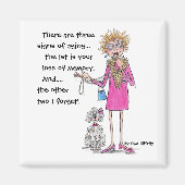 Waterverf schets Vrouw Drie tekens van ouder worde Magneet (Voorkant)