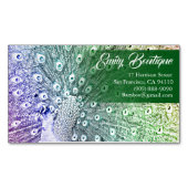 Waterverf schetsen Peacock met Fancy staartoppervl Magnetisch Visitekaartje (Voorkant)