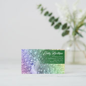 Waterverf schetsen Peacock met Fancy staartoppervl Visitekaartje (Staand voorkant)