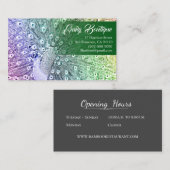 Waterverf schetsen Peacock met Fancy staartoppervl Visitekaartje (Voorkant / Achterkant)