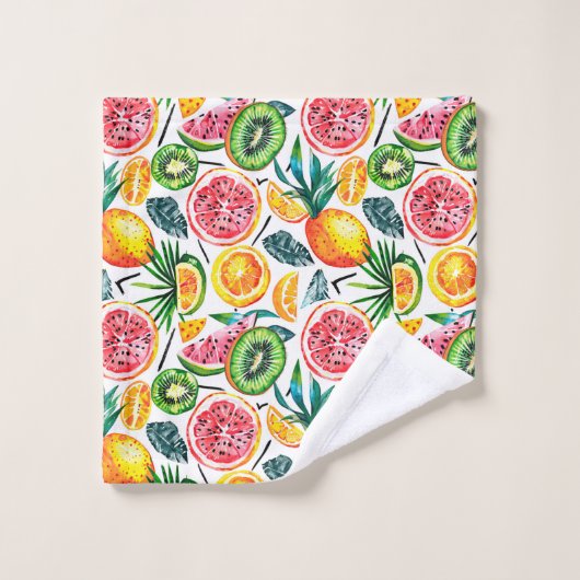 Waterverf schetste detailpatroon van Dragon fru Bad Handdoek (Wasdoekje)