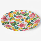 Waterverf schetste detailpatroon van Dragon fru Papieren Bordje (Gekanteld)