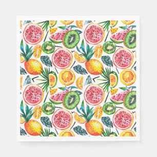 Waterverf schetste detailpatroon van Dragon fru Servet