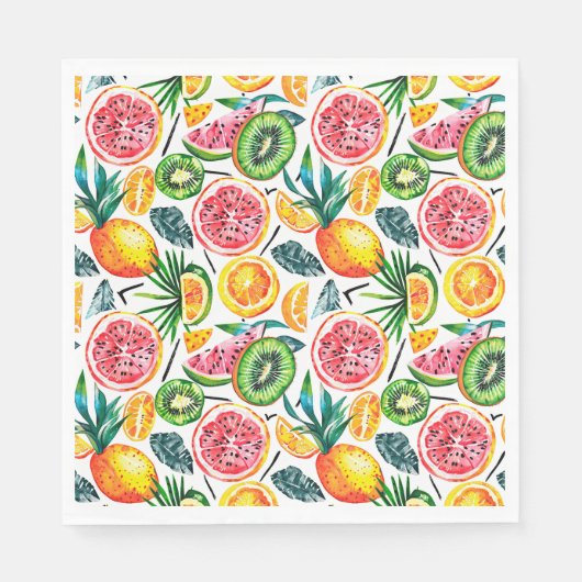 Waterverf schetste detailpatroon van Dragon fru Servet (Voorkant)