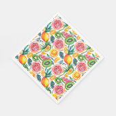 Waterverf schetste detailpatroon van Dragon fru Servet (Hoek)