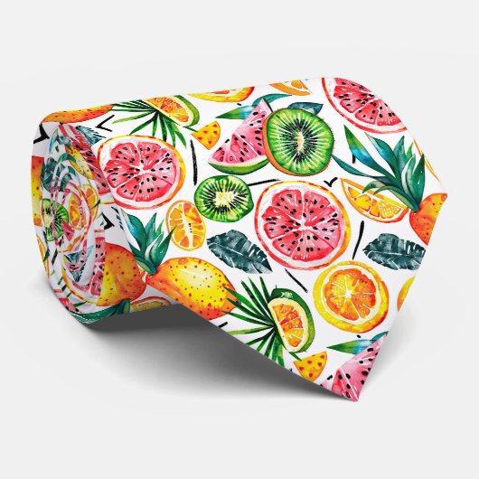 Waterverf schetste detailpatroon van Dragon fru Stropdas (Opgerold)