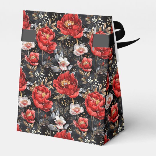 Waterverf schetste gedetailleerd patroon van heerl bedankdoosjes (Achterkant)