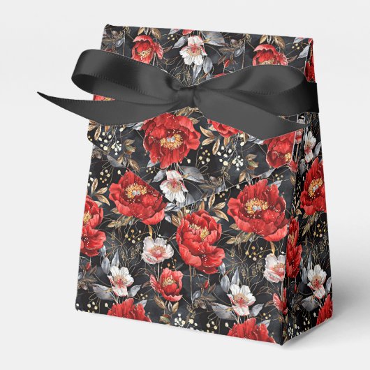 Waterverf schetste gedetailleerd patroon van heerl bedankdoosjes (Voorkant Zijde)