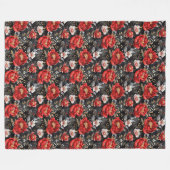 Waterverf schetste gedetailleerd patroon van heerl fleece deken (Voorkant (Horizontaal))