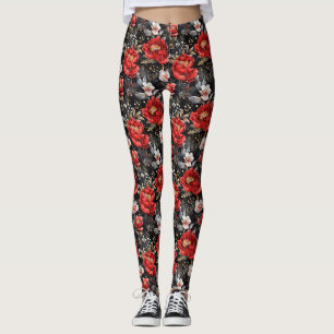 Waterverf schetste gedetailleerd patroon van heerl leggings