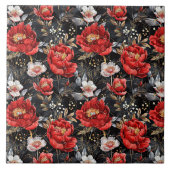 Waterverf schetste gedetailleerd patroon van heerl tegeltje (Voorkant)