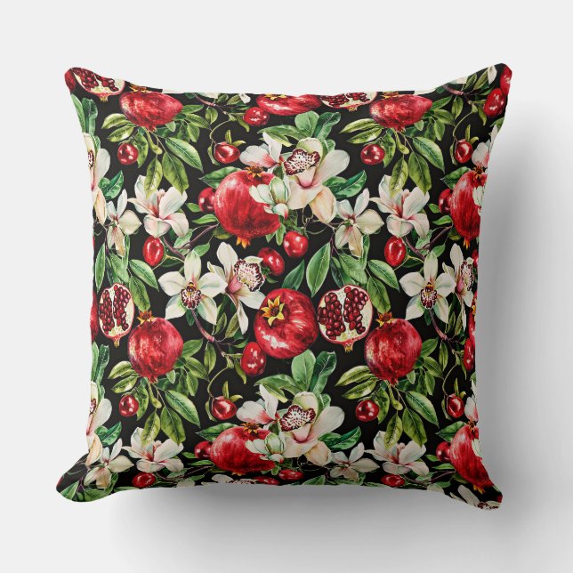 Waterverf schetste gedetailleerd sierpatroon van D Kussen (Voorkant)