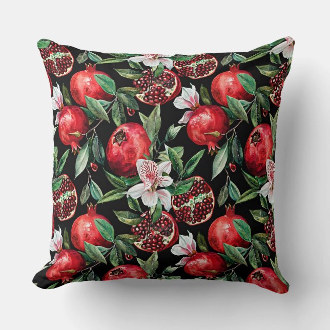 Waterverf schetste gedetailleerd sierpatroon van D Kussen (Voorkant)