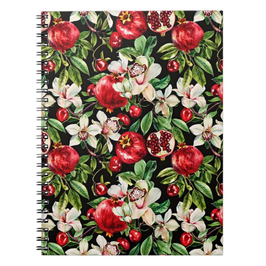 Waterverf schetste gedetailleerd sierpatroon van D Notitieboek (Voorkant)