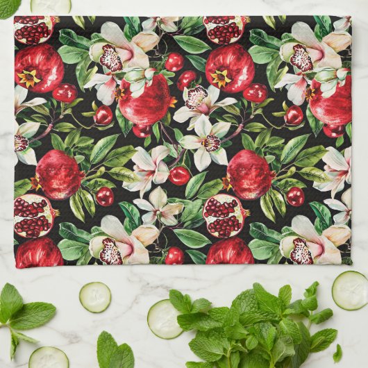 Waterverf schetste gedetailleerd sierpatroon van D Theedoek (Gevouwen)