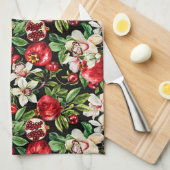 Waterverf schetste gedetailleerd sierpatroon van D Theedoek (Quarter Fold)