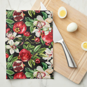 Waterverf schetste gedetailleerd sierpatroon van D Theedoek