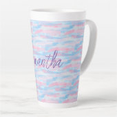 Waterverf schilder artistieke pastelkleur latte mok (Rechterhoek)