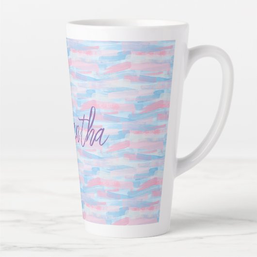 Waterverf schilder artistieke pastelkleur latte mok (Rechts)