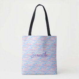 Waterverf schilder artistieke pastelkleur tote bag
