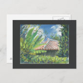 Waterverf Schilder Briefkaart Okinawa Fukugi (Voorkant / Achterkant)