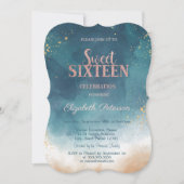 Waterverf Schilder Glitter Sweet 16 Kaart (Voorkant)