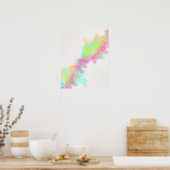 Waterverf Schilder Kleurrijke regenboog Poster (Keuken)