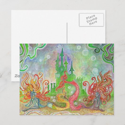 Waterverf Schilder Lagoon - Briefkaart (Voorkant / Achterkant)