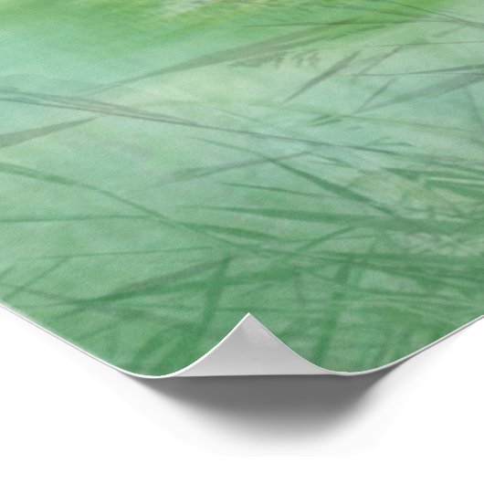 Waterverf Schilder Loon Bird Lake Art wildernis Poster (Hoek)