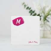 Waterverf Schilder met monogram Kaart (Staand voorkant)