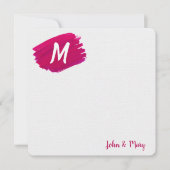 Waterverf Schilder met monogram Kaart (Voorkant)