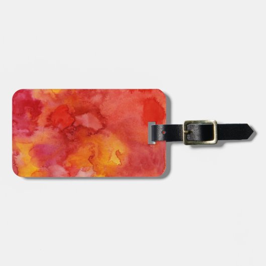 Waterverf schilderachtergrond. bagagelabel (Voorkant horizontaal)