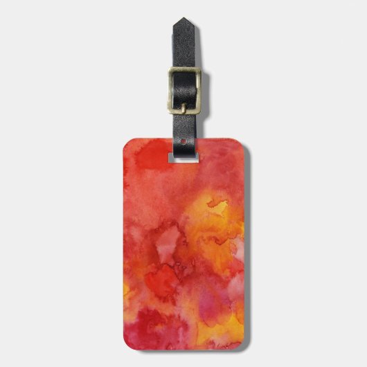 Waterverf schilderachtergrond. bagagelabel (Voorkant verticaal)