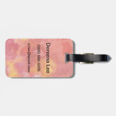 Waterverf schilderachtergrond. bagagelabel (Achterkant horizontaal)