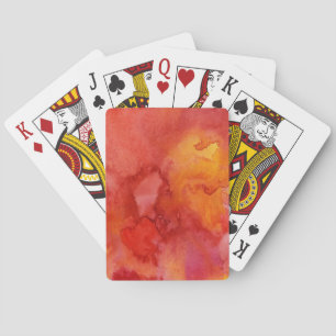 Waterverf schilderachtergrond. pokerkaarten