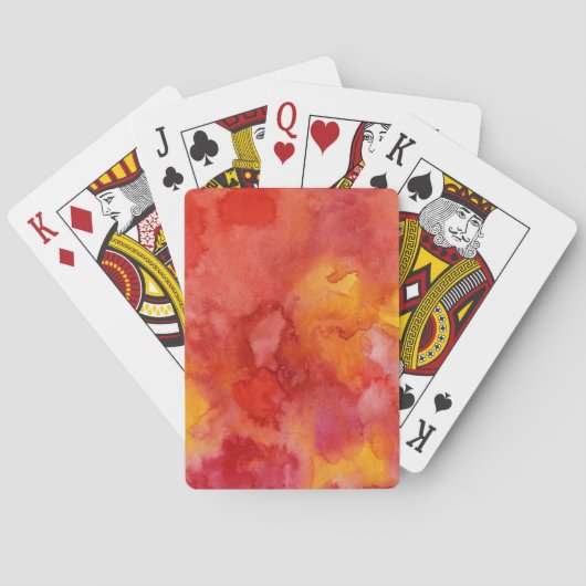 Waterverf schilderachtergrond. pokerkaarten (Achterkant)