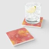 Waterverf schilderachtergrond. stenen onderzetter (Zijkant)